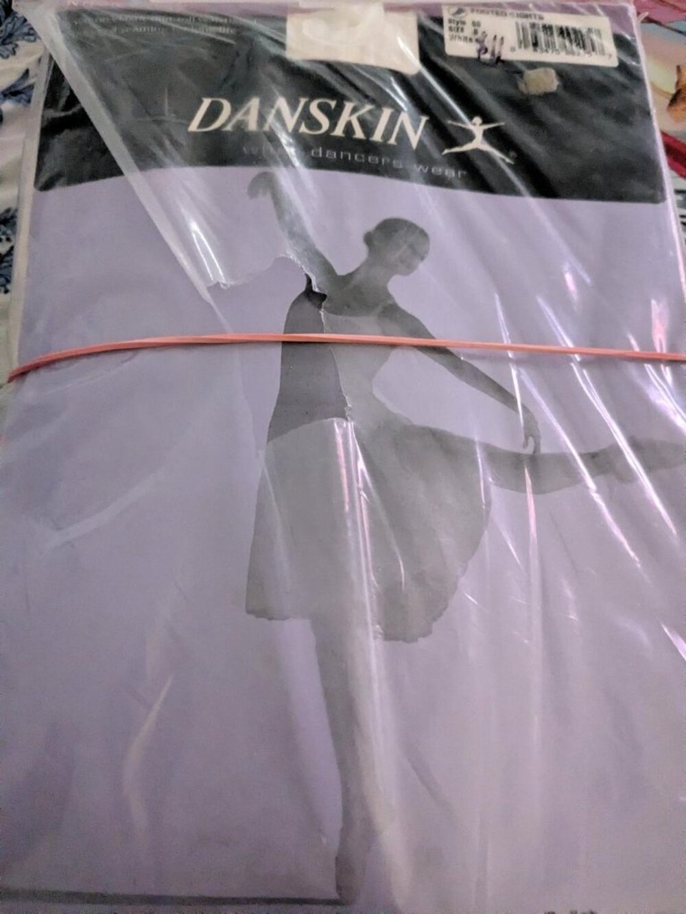 NWT 2 Pr. Woman's Danskin White Footed Tights Size B Dance Aerobics Costume Fun
